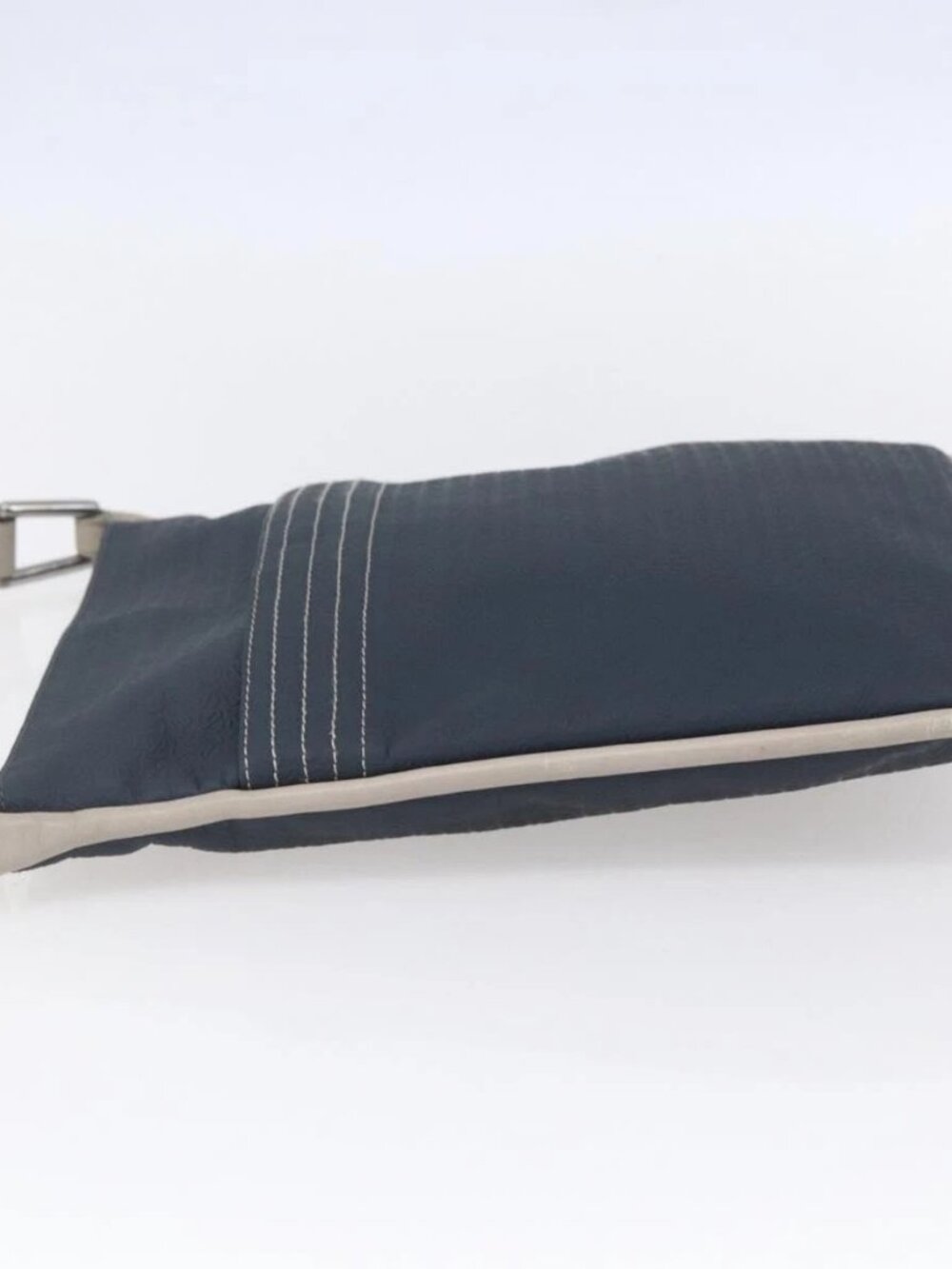 LOEWE anagram Shoulder Bag PVC Navy Silve - Picture 6 of 16